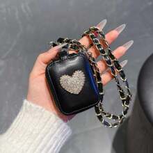 Strass Herz Kunstleder AirPods Hülle mit Kette, stoßfeste Schutzhülle für AirPods1/2/AirPods3/AirPods4/AirPods Pro/AirPods Pro2 - Verschiedenfarbig - Übersicht 19