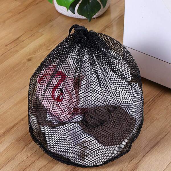 1 Peça Saco de Malha para Lavanderia, Saco de Máquina de Lavar Extra Grande com Cordão para Artigos Delicados, Saco de Rede de Lavanderia Reforçado Anti-Deformação, Primavera, Minimalista, Blusas de Verão