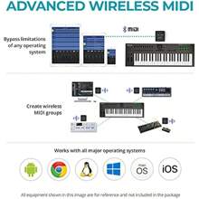 WIDI Uhost Bluetooth USB MIDI Interface USB Host For Class Compliant MIDI Instruments Controllers Keyboards Windows IOS Android Linux ComeOS - as pic - View 4