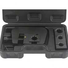 HOHOBLA Fs-7843B Manual A/C Hose Crimper Repair Tool Kit, Air Conditioning Repaire AC Hose Crimping Tool With 4 Dies (#6, #8, #10, #12), For Crimping Automotive Air Conditioning Pipes