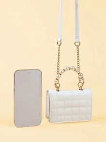 1件装 儿童女孩可爱时尚迷你公主手提包单肩包斜挎包零钱包，适合日常外出，可搭配服装 - 手提包 - 查看 6