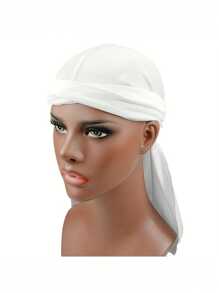 1pc Men Durag, Solid Velvet Elastic Bandana, Fashionable Pirate Hat, Casual Comfortable Breathable Sports Outdoor Headwrap, Unisex Pirate Hat Pirate Costume - A - View 23