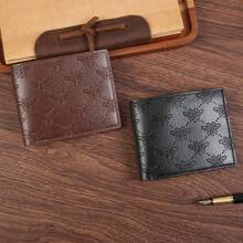 1pc Men's Wallet Black Wallet Brown Wallet Short Wallet Money Clip Young Men Minimalist Fashion Wallet - Wallet - View 1