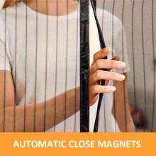 Heavy-Duty Magnetic Screen Door With Self-Sealing Hands-Free Mesh Partition - Pet Friendly, Easy Install, Durable, And Windproof For Home And Patio - 黑色1包 - 查看 6