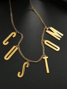 Evening Party Dresses Customized Name Waist Chain Personalized Name Belly Chain Custom Charm Layered Waist Dresses Chain Bridesmaid Wedding Body Jewelry Best Friend Gift - Gold - View 6