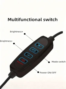 Luce a onde regolabili per live streaming del telefono con stelo - Temperatura del color di riordino 5000K con filtro USB, 3 modalità di colore (Warm/Cool/Natural), luce fotografica da scrivania da 36° per vlogger, youtuber, lezioni on-line e virtual, ingranaggio per Vlogker, design moderno della luce, posizionamento flessibile adatto per fotography, registrazione video, live streaming, riunioni a tema, vand, luce per autoadesiva del cellulare