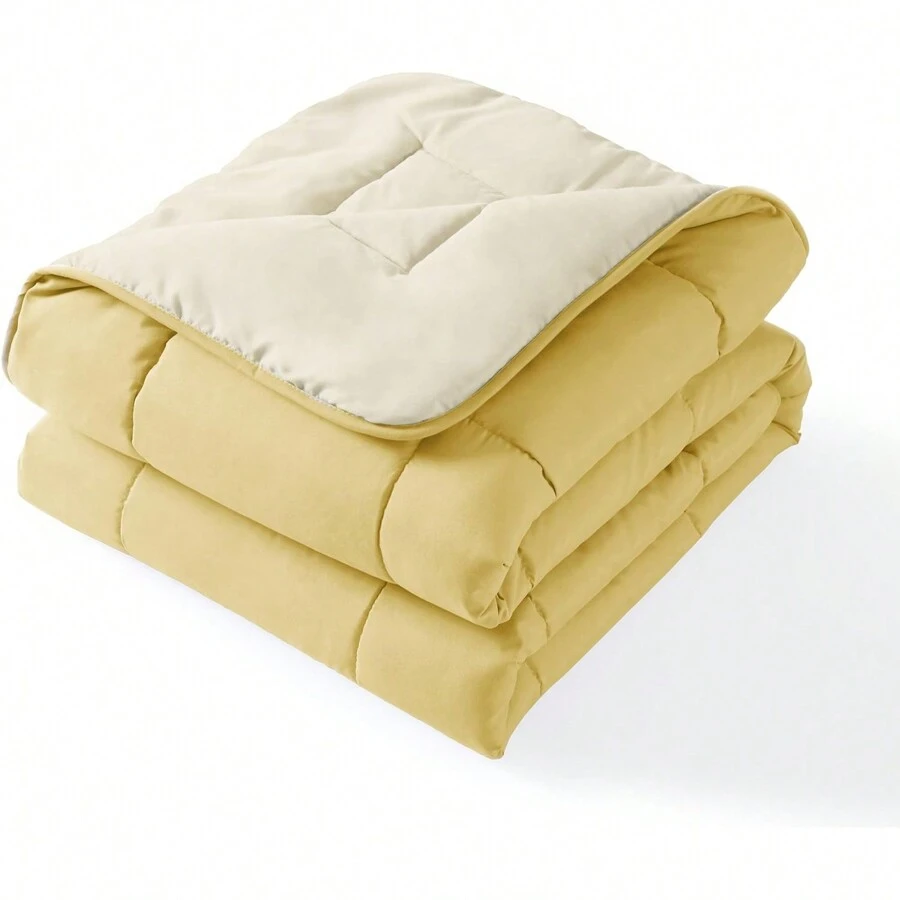 Shoppe house - Edredón de Fibra 170 gr/m2 - Edredón Relleno Nórdica Reversible de Dos Colores - Suave, Transpirable, Ligera, 100% Poliérster - 170gr/M² - Beige - Ver 1