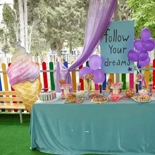 8 件 37 英寸巨型彩虹冰淇淋铝箔气球、海滩和生日庆祝甜点派对装饰