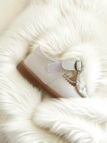 1 双女童米色蝴蝶结设计牛津鞋,透气柔软鞋底,适合春秋季穿着,非常适合表演、派对和婚礼等正式场合 - 白色 - 查看 7