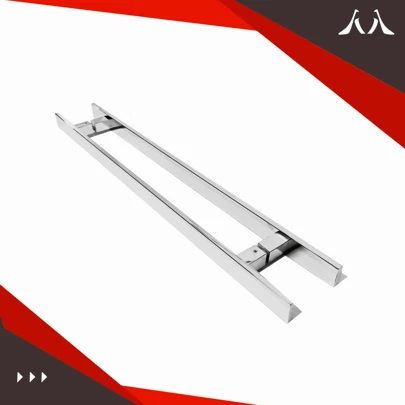 Puxador 80x60cm Barra Chata Em Aço Inox 304 polido