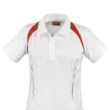 Spiro Womens/Ladies Team Spirit Polo Shirt (White/Red) - 145gsm 100% Polyester - Red - View 2