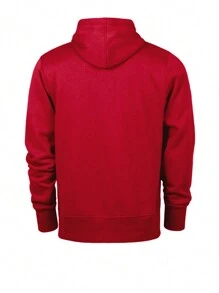 Alfa Romeo Men's Solid Color Drawstring Design Sweatshirt With Pocket - Red - View 6