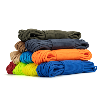 Vibrant Colors Paracord 4mm 550 7-Strand Cores Type III Polyester Rope Parachute Cord For Outdoor, Camping, DIY Crafts