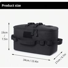 1 pieza Bolsa de almacenamiento plegable para campamento militar y exteriores, organizador de utilidades de cocina portátil, de gran capacidad