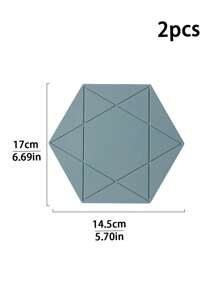 1 pieza/2 piezas Posavasos de silicona minimalista, salvamanteles, tapete para tazón, tapete para platos, individuales a prueba de calor, almohadilla aislante multiusos para vajilla, diseño hexagonal antideslizante, fácil de limpiar, resistente al calor