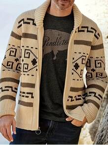 Jeffrey Lebowski Sweater Dude RoLe Play Costume Khaki Zipper Cardigan Sweater, Adult Costume - 卡其色 - 查看 1