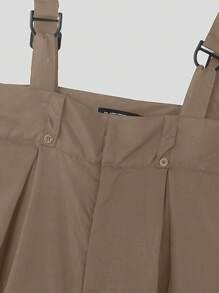 INCERUN Fashion Men Sleeveless Strappy Jumpsuits Harem Pants Casual Solid Long Bib Dungarees Rompers Cargo Overalls - 卡其色 - 查看 6