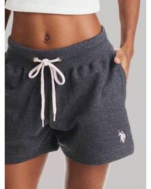 Short de sudadera con bolsillos de U.S. Polo Assn. para mujer - Short de estar en casa y pijama de tejido de rizo francés para mujer