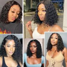 12A Bó tóc người Sóng nước (16 16 16 16 inch) 50g/chiếc Tóc Remy nguyên chất của Brazil Xoăn nước 4 bó Tóc người Dệt đôi cho phụ nữ Đen tự nhiên - Tự nhiên & Đen - Xem 8