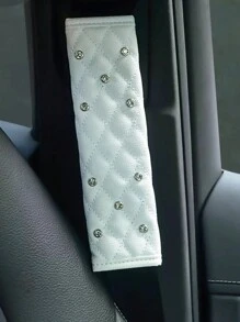 2 件装汽车钻石安全带护肩 - 黑色 - 查看 6