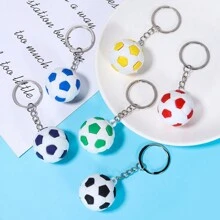 3 Football Keychains. It's Just An Ordinary Plastic Football Keychain. - Multicolor - View 4