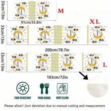1pc Cartoon Star And Moon Design Table Runner, Imitation Linen Rectangular Indoor/Outdoor Festival Decor For Dining Table And Cabinet, Suitable For /, Home, Restaurant, Living Room Decoration, All Seasons - Multicolor - View 2