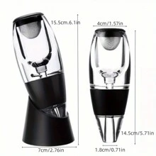 1 pieza Decantador de vino mágico - Accesorio de vino de estilo minimalista de alta calidad, aireación rápida del vino, sin necesidad de electricidad, material de plástico, esencial para amantes del vino tinto y blanco, fiesta, decoración de cumpleaños