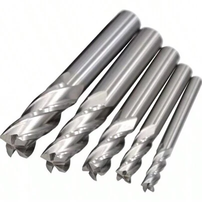 Kit 5 Fresas Topo 4mm 6mm 8mm 10mm 12mm Aço Rápido Hss