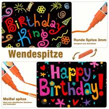 Window Chalk Markers For Cars Washable, 12/24/36/46 Colors Jumbo Liquid Chalk Marker With 6mm Thick Tips, Big Chalkboard Markers, Car Window Paint Markers Pen For Glass, Auto, Bistro, Mirror, Poster, Business