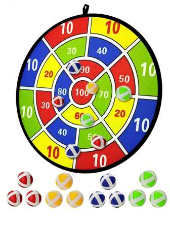 Set de 6/12 pelotas adhesivas y diana, juguete para interior/exterior para interacción entre padres e hijos, suministros para juegos de fiesta de cumpleaños