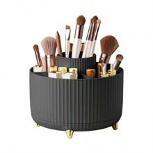 360 Rotating Makeup Desktop Cosmetic Storage Box Organizer Large Capacity For Bathroom Portable Lipstick Makeup Brush Pen Holder