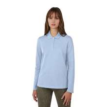 B&C Camicia a maniche lunghe in 100% cotone My Polo 180 da donna/signora (Blu rosa)