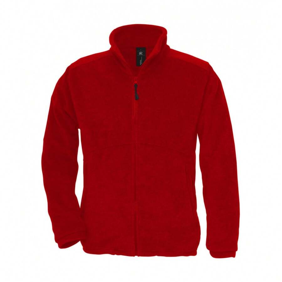 B&C Mens Icewalker+ Full Zip Outdoor Fleece (Red) - 300gsm 100% Polyester - Red - View 1