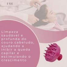 Anti-Hair Loss Silicone Hair Massage Brush - 紫紅色 - 查看 5