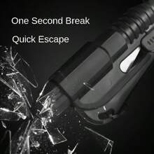 Compact 3-In-1 Car Safety Hammer, Window Breaker & Seat Belt Cutter, Emergency Rescue Tool For Vehicle Accessories
