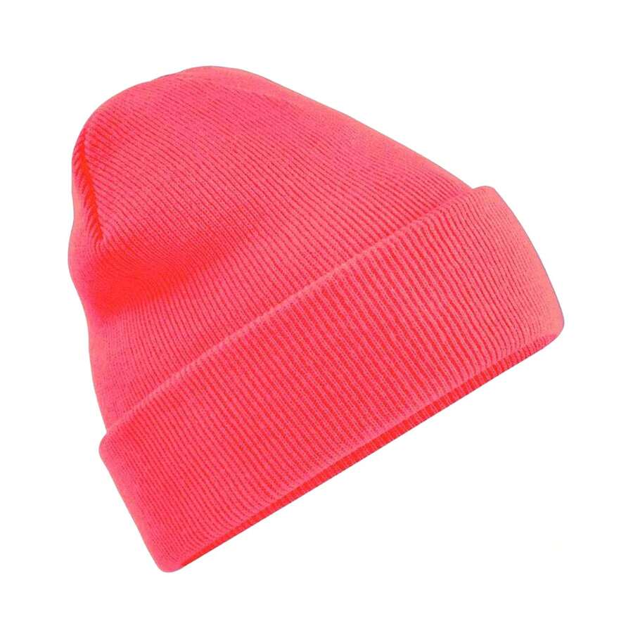 Unisex Adults Original Cuffed Beanie (Fluorescent Pink) - Pink - View 1