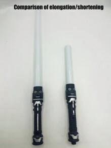 1 pieza/1 set Espada láser retráctil de color y estilo aleatorio, juguete de descompresión de dos en uno con partes que parpadean y brillan (batería no incluida). Algunos colores de partes aleatorios, espada, juego, decoración navideña, juguetes interactivos para niños, regalos de cumpleaños, regalos de fiesta - Multicolor - Ver 8