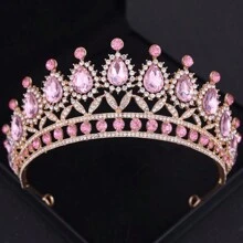 1 PIEZA Deslumbrante corona de cristal Tiaras y coronas para fiestas, bailes de graduación para mujeres, accesorios de boda y pelo, joyería, tocado de regalo