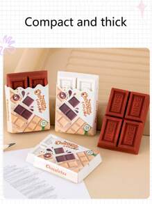 1pc/4pcs Set Creative Shaped Erasers, Apple, Dolphin, Chocolate, Soft & Flexible TPR Erasers, Quick Erase, Less Crumbs, Non-Damaging To Paper, Essential Stationery For Students Back To School - Multicolor - View 4