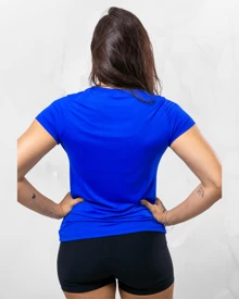 Women's Gym Set: DRY FIT T-Shirt + Sports Fitness Shorts - 藍色 - 查看 1