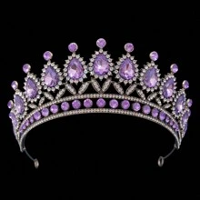 1 PIEZA Deslumbrante corona de cristal Tiaras y coronas para fiestas, bailes de graduación para mujeres, accesorios de boda y pelo, joyería, tocado de regalo