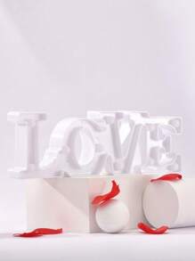 1pc 10 LED Battery Powered LOVE Shaped Decorative Night Light, Suitable For Indoor Desk, Valentine's Day Proposal, Wedding Anniversary Gift