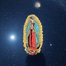 Broche de cadena de sombrero de la Virgen María, decoración de moda para ropa, bolso, sombrero, accesorio versátil, adecuado como un pequeño regalo para amigos y compañeros de clase - Multicolor - Ver 2