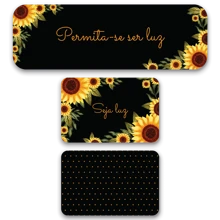 Kit Of 3 Non-Slip Sunflower Kitchen Mats DcoreAqui - màu đen - Xem 2