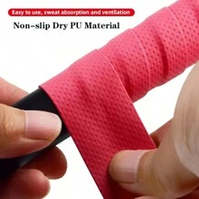 2 Pcs Breathable Faux Leather Grip Handles, Suitable For Fishing Rods & Badminton Rackets, Sweat-Absorbent & Elastic, Ideal For Outdoor Sports Equipment - Multicolor - View 6