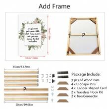 1 Pc Personalized Customized Photos On Canvas With DIY Wood Frame,Gifts For Valentine's Day,Custom Photos For Your Lover,Family,Friends And Pets,Dogs,Cats,Big Size Home Decor Birthday Graduation