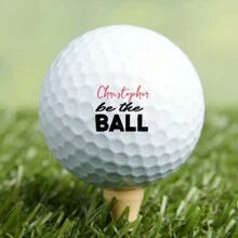 3 balles de golf personnalisées, balles de pratique rondes en caoutchouc à deux couches, balles de sport extérieur personnalisées, convenant aux sports d'équipe, à la Saint-Valentin, à l'anniversaire de mariage, le meilleur cadeau pour la famille et les amis.