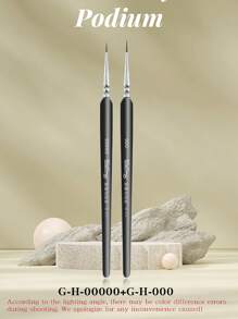 2pcs Women's Boutique Eyeliner Brush And Eyebrow Makeup Brush Eyeliner Brush Boutique Makeup Brush Tear Brush Simple Eyeliner Brush Beginner, Down To Eye Shadow, Undercover, A Natural Outline Of Eyeliner Brush