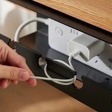 1 pieza Organizador de regleta de alimentación y almacenamiento lateral de escritorio, estante simple para gestión de cables, adecuado para dormitorio y oficina - Multicolor - Ver 7