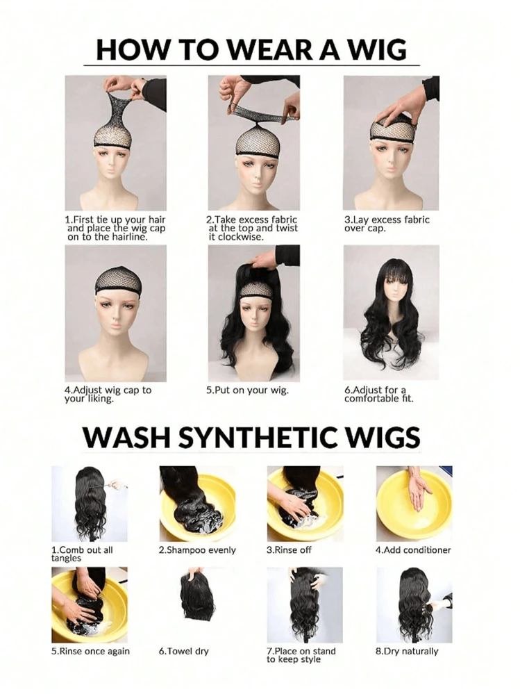 AKAKO Faddish Highlight Blue Hair Long Black Wavy Wig For Women Loose Wave Curly Wig With Curtain Bangs Synthetic Heat Resistant Fiber Hair High Quality Wig For Girl Party Cosplay St.Patrick'sDay Use,Dark Rock,Music Festival Stree Hip Hop Y2K Style Costume Wig 26 Inch / 65 Cm - Blue Highlight - View 10